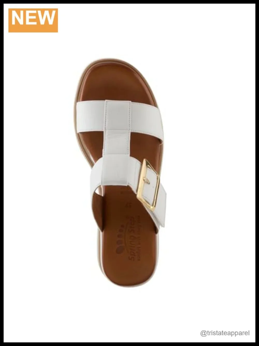 Leather Wedge Platform Sandals Adjustable Buckle Slip On Comfort Footbed